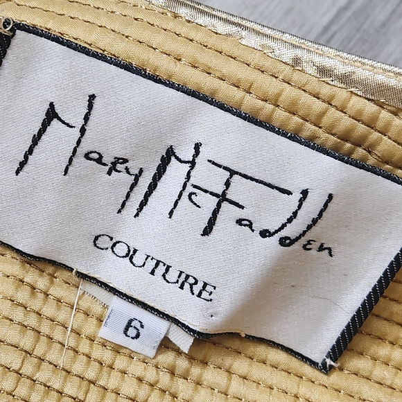 Mary McFadden Couture jacket women's 6 pastel pale 100%silk handpainted quilted - Picture 3 of 14